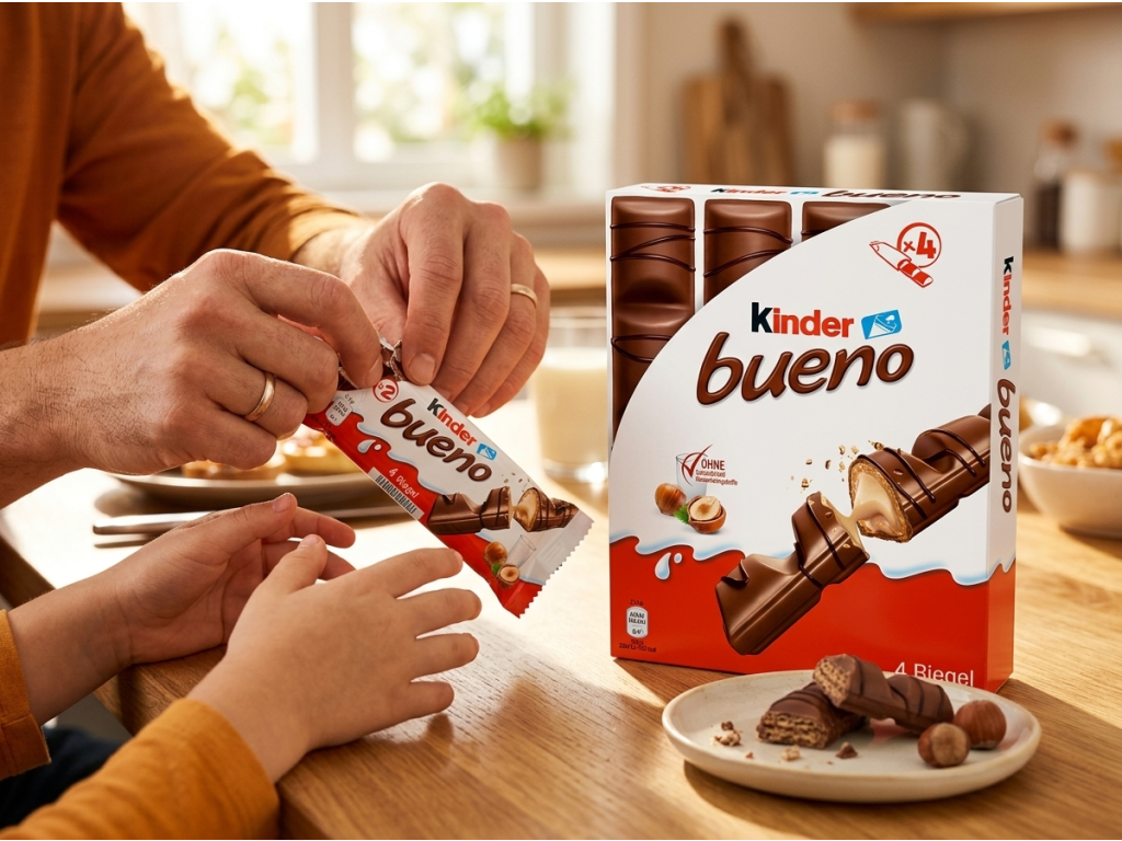 Kinder Bueno 4 ks, 86 g - sladká pauza