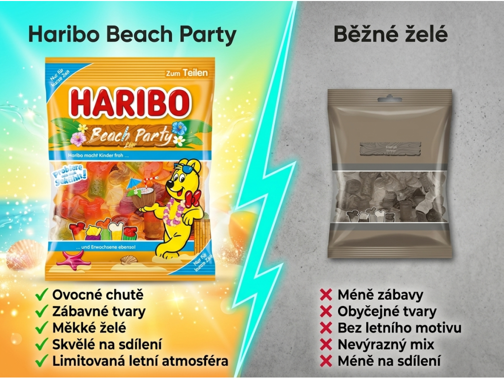 Haribo Beach Party želé bonbony 175 g - srovnání