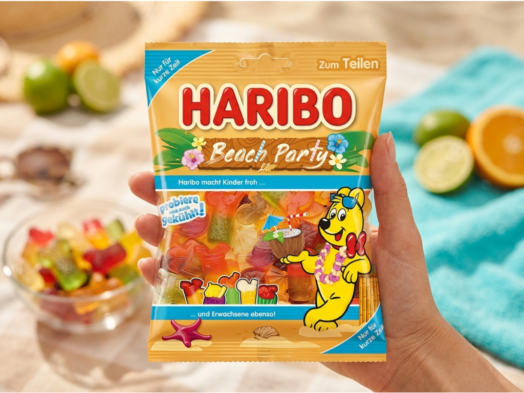 Haribo Beach Party želé bonbony 175 g - praktické balení