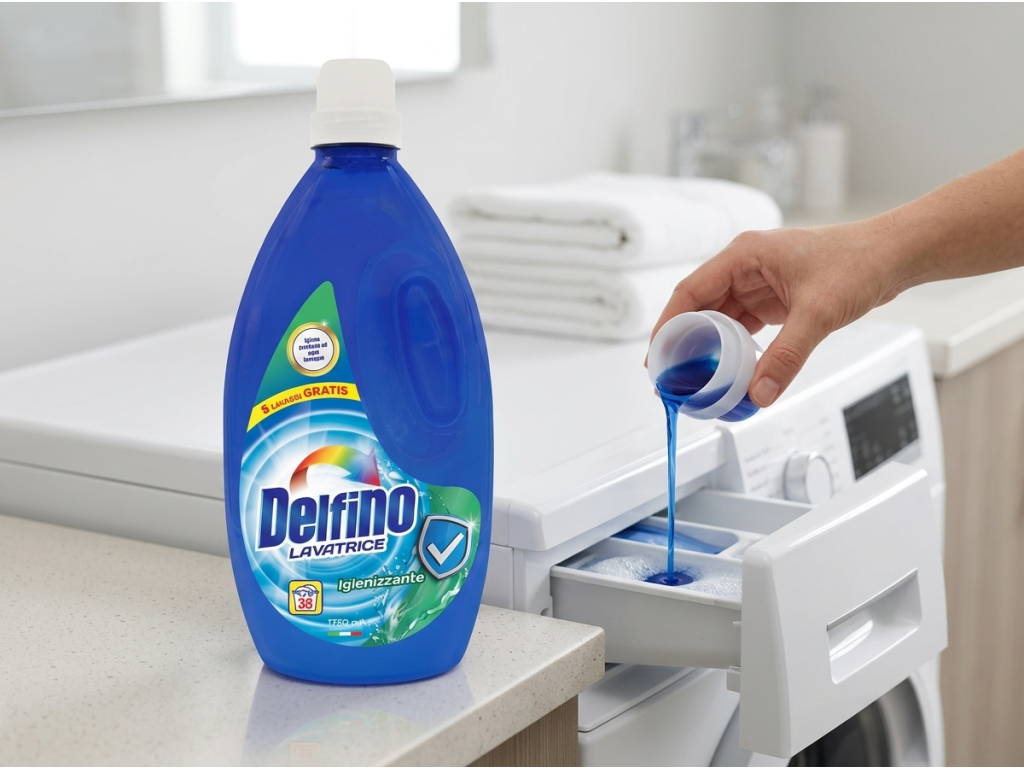Snadné dávkování gelu Delfino Igienizzante