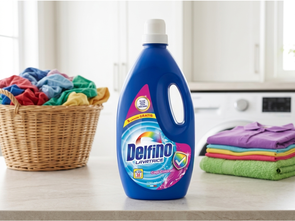 Delfino Capi Colorati prací gel na barevné prádlo 38 praní, 1,75 l v prádelně