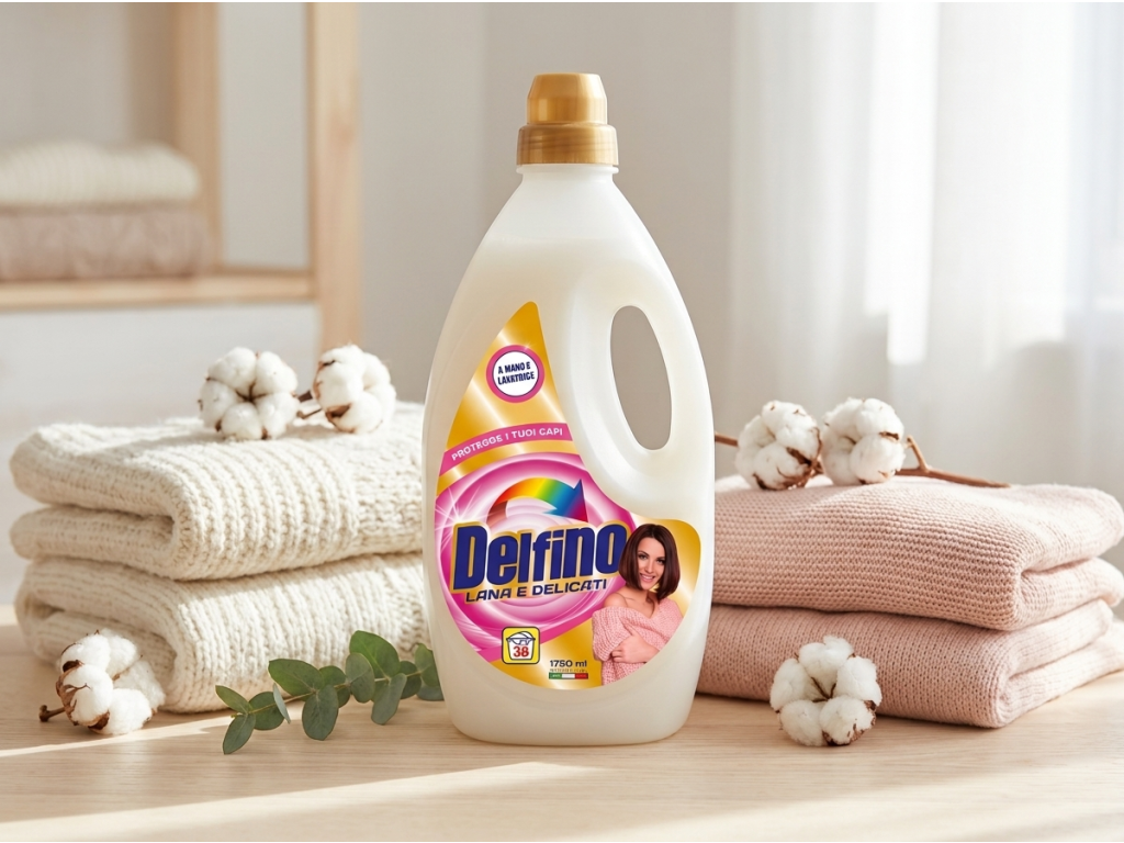 Delfino prací gel na vlnu a jemné prádlo 38 praní, 1,75 l - péče o jemné prádlo