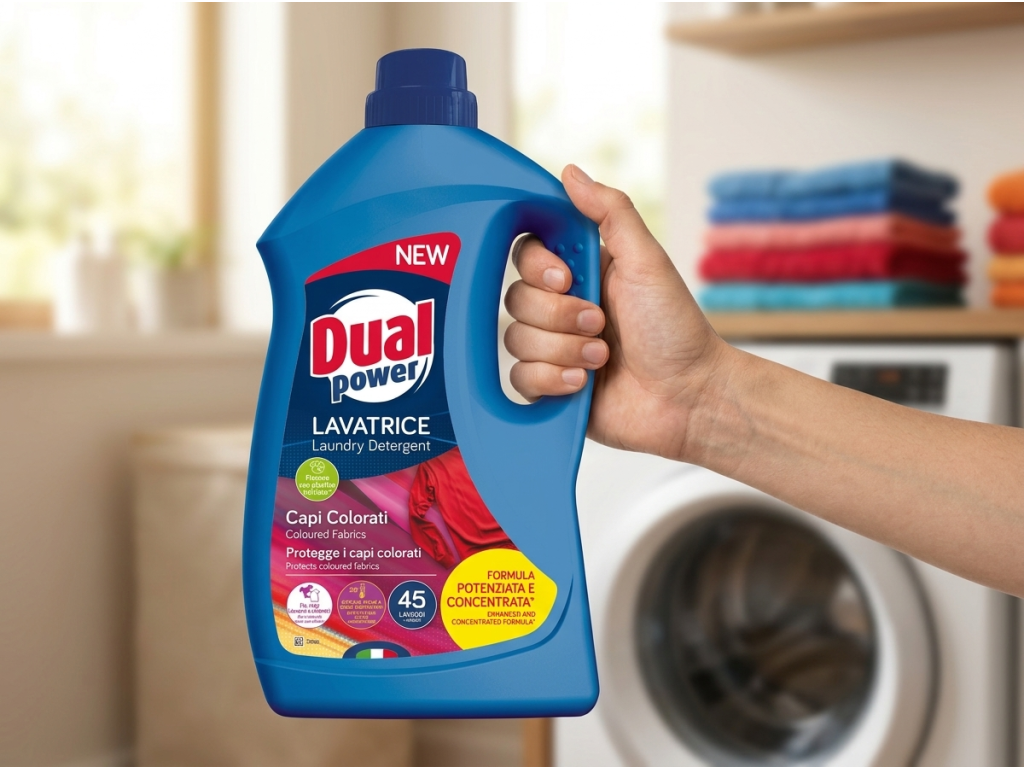 Dual Power Colorati prací gel na barevné prádlo 45 praní, 1,8 l - praktické balení