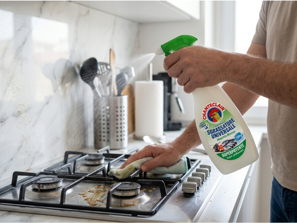 Použití Chanteclair univerzální odmašťovač s vůní bílého mošusu 600 ml v kuchyni