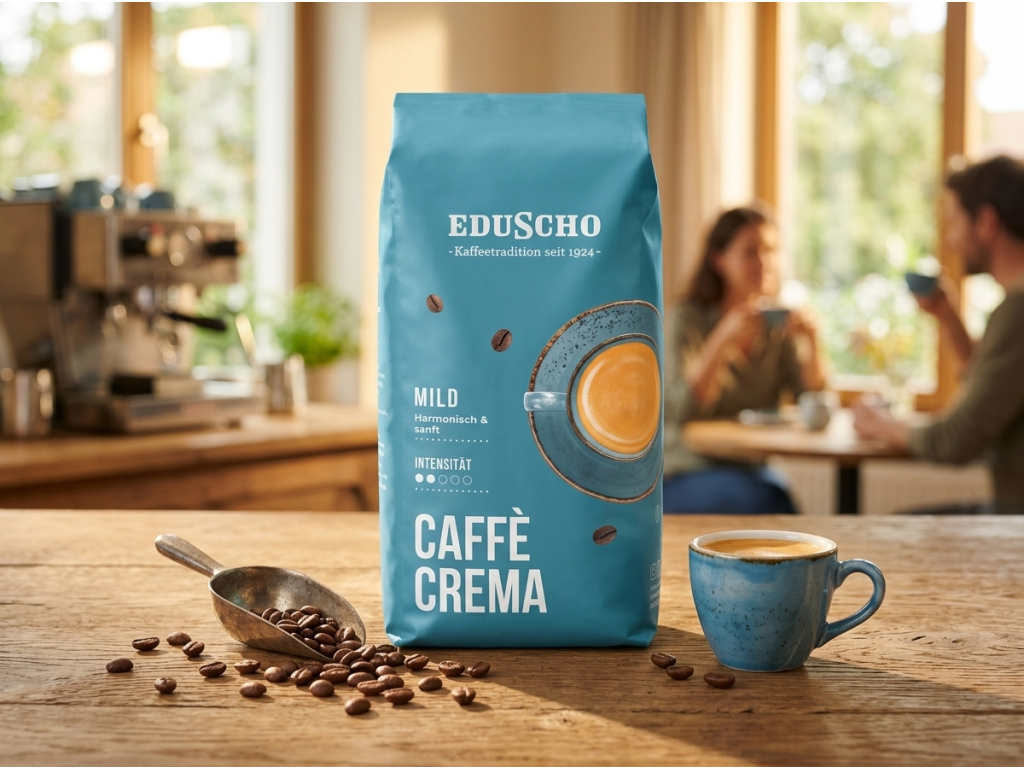 Eduscho Caffè Crema Mild v kávovém prostředí