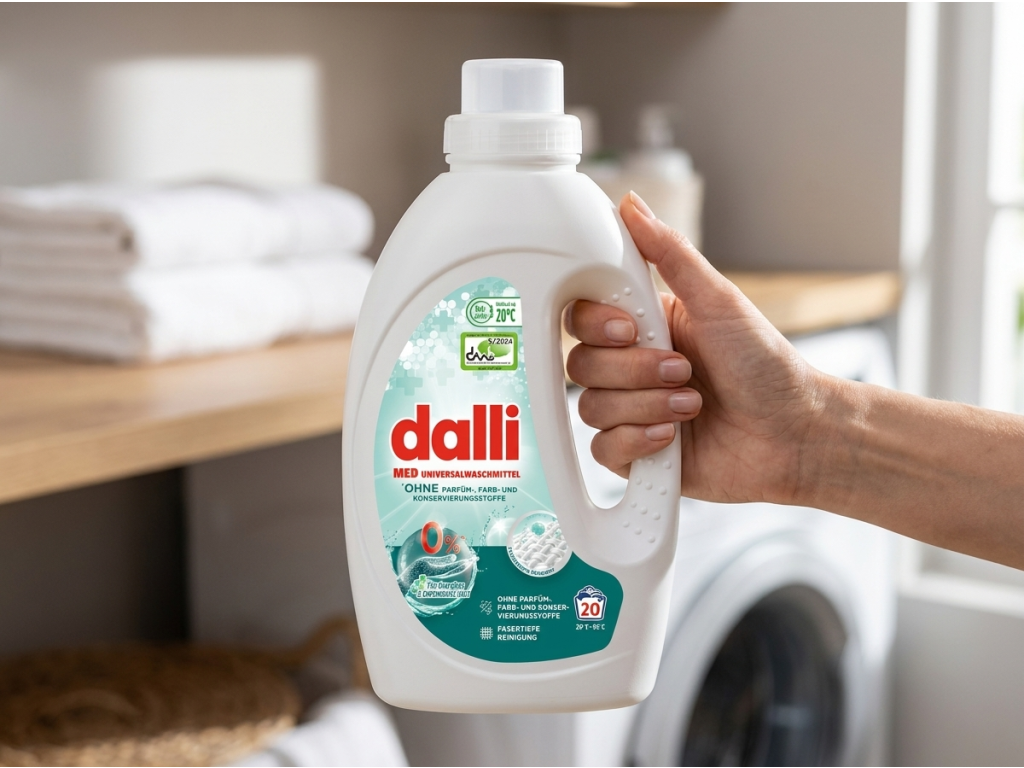 Dalli Med prací gel v ruce