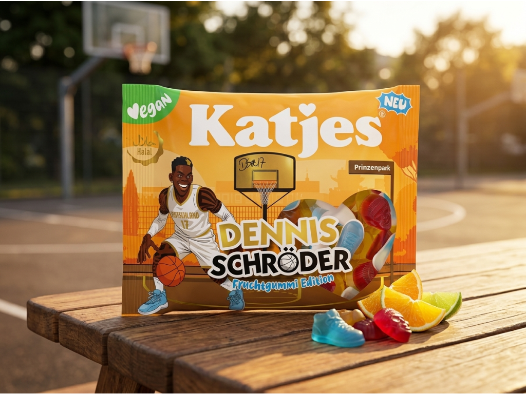 Katjes Dennis Schröder ovocné želé 210 g - venkovní servírování