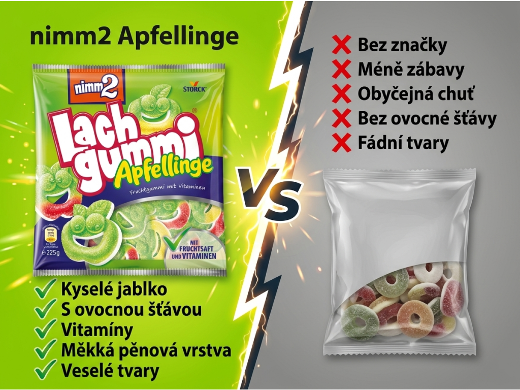 nimm2 kyselé jablečné želé kroužky s vitamíny 225 g - srovnání