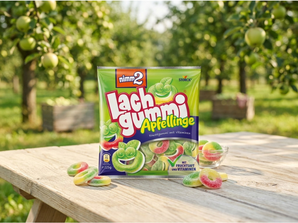 nimm2 kyselé jablečné želé kroužky s vitamíny 225 g - jablečná chuť