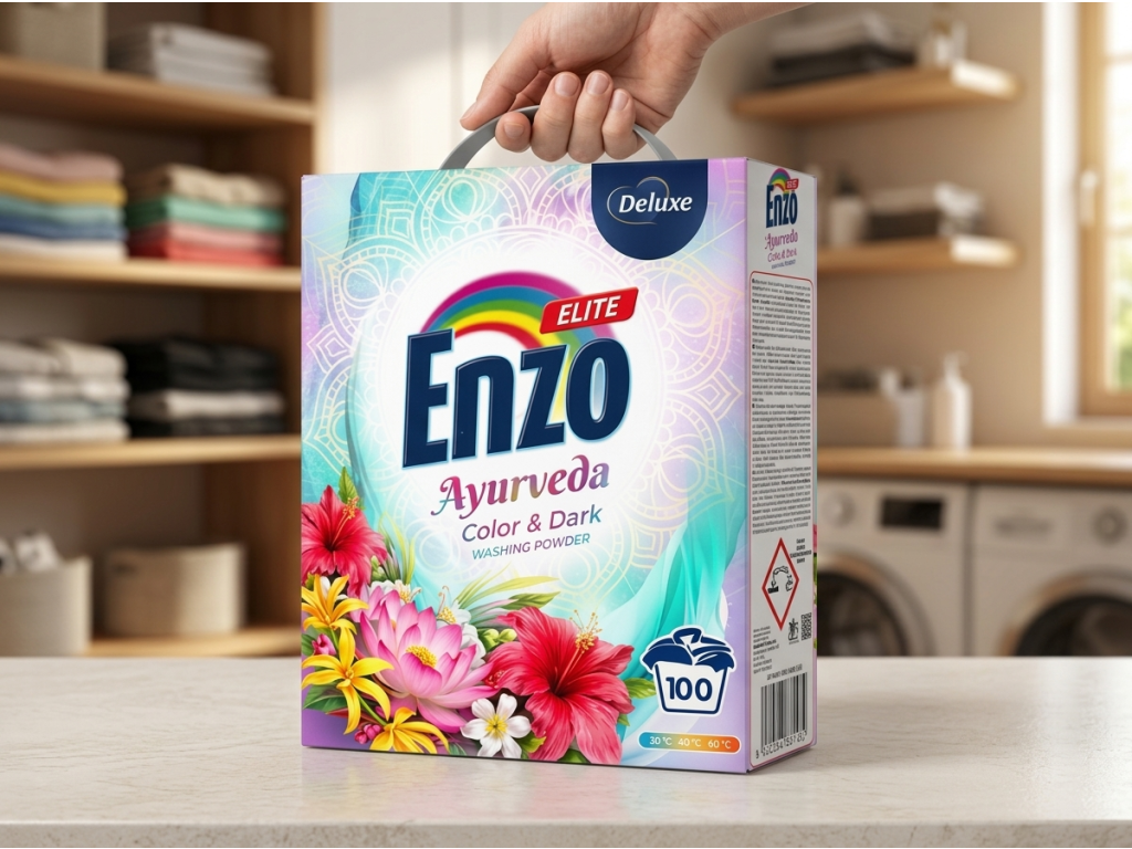Velké balení Enzo Elite Ayurveda Color & Dark s madlem