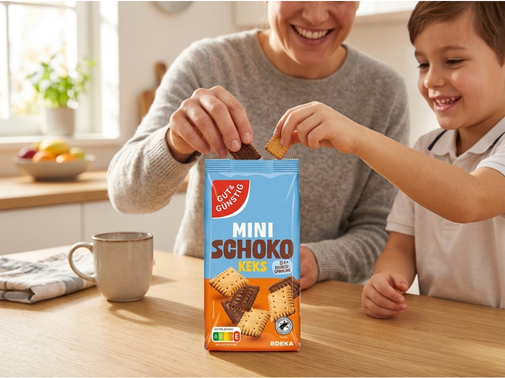 Společné mlsání G&G mini sušenek s mléčnou čokoládou