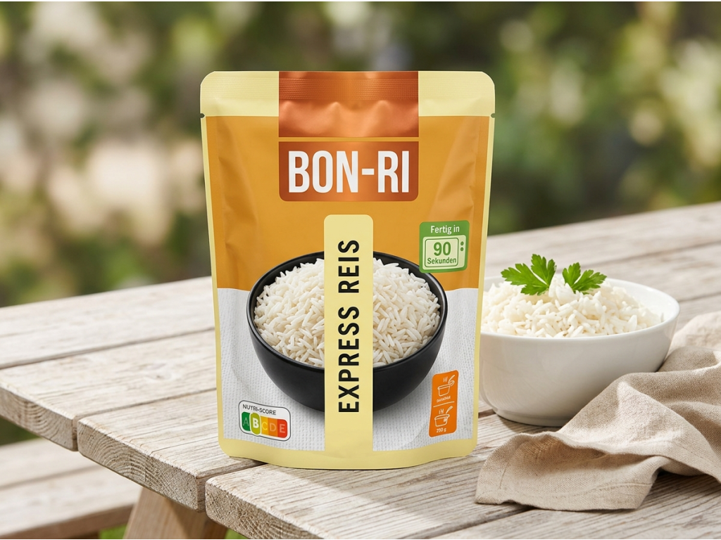 BON-RI hotová dlouhozrnná rýže do mikrovlnky 250 g - servírování rýže