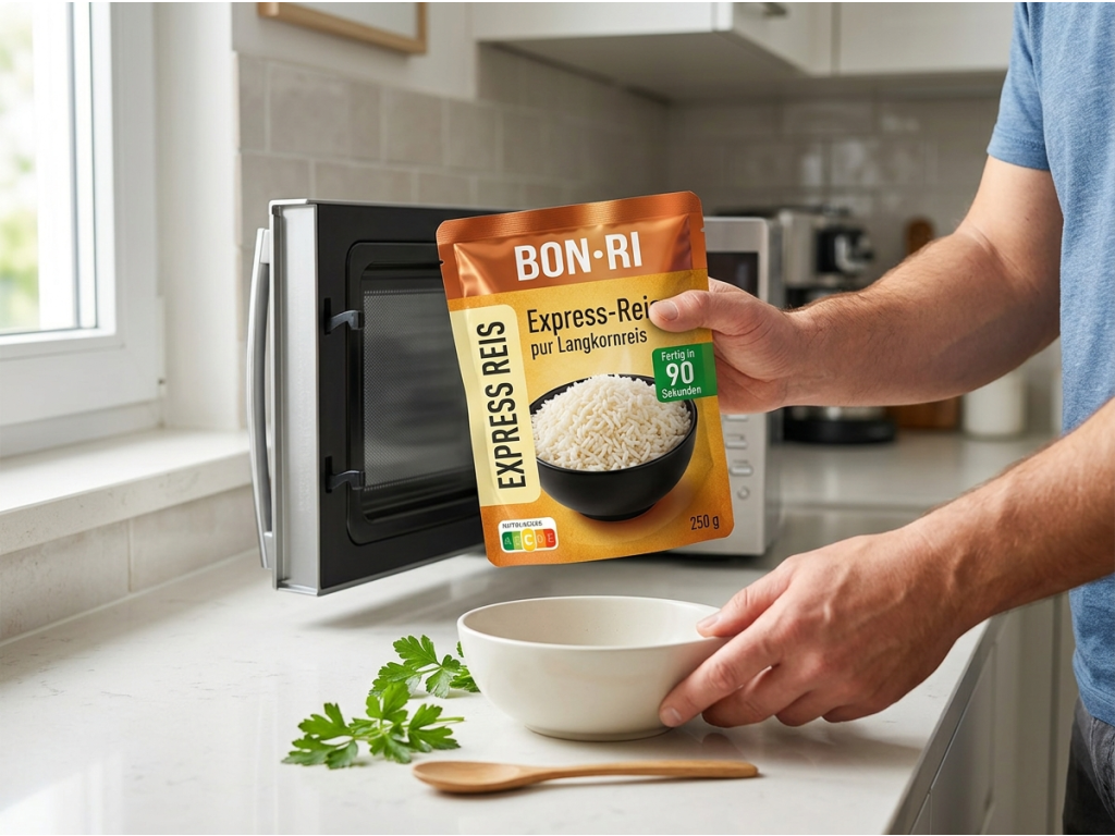 BON-RI hotová dlouhozrnná rýže do mikrovlnky 250 g - rychlá příprava