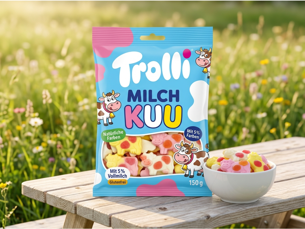 Trolli Milch Kuu mléčné kravičky 150 g - v přírodním prostředí