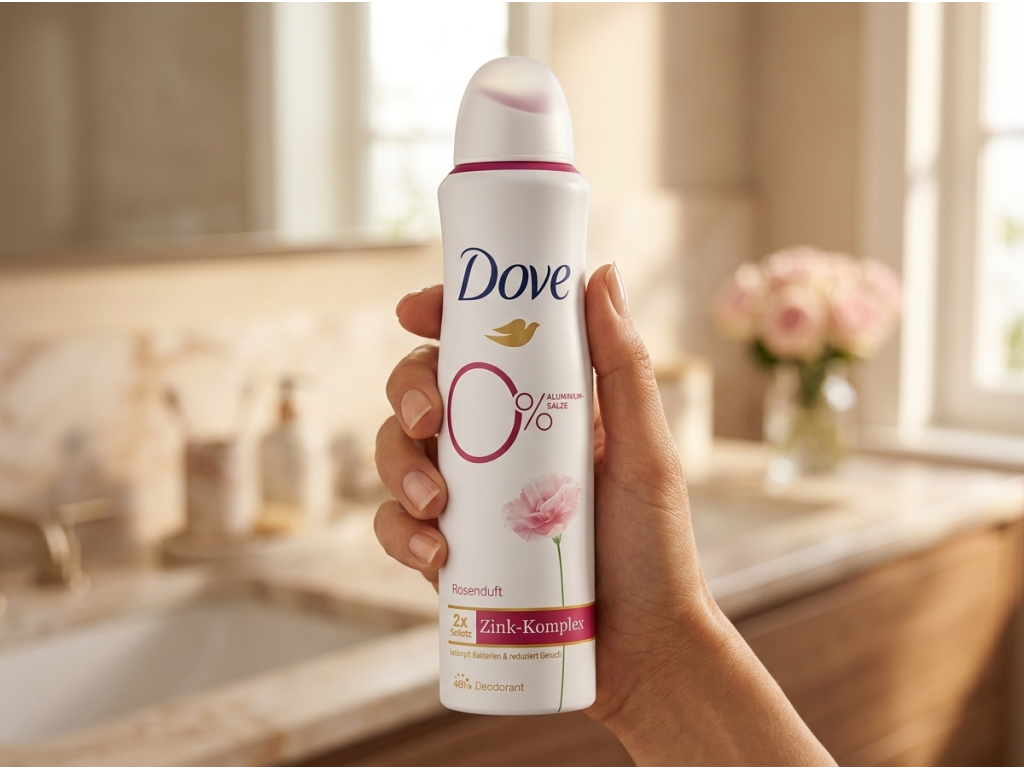 Dove deodorant ve spreji se zinkovým komplexem a vůní růží 150 ml – praktické balení