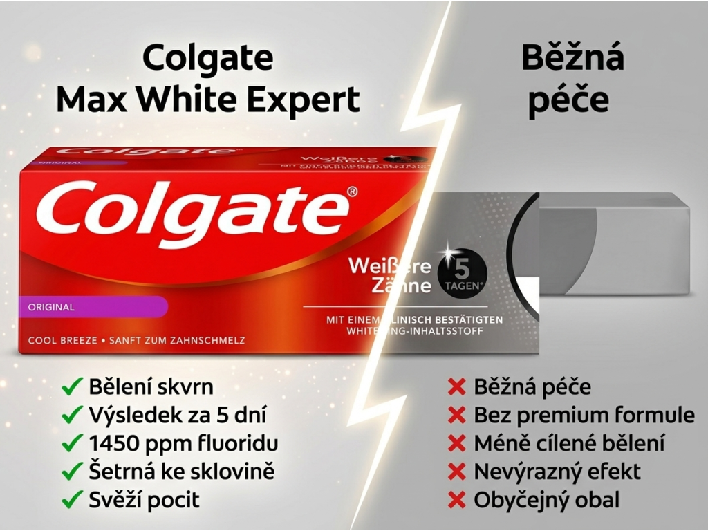 Colgate Bělící zubní pasta Max White Expert 75 ml - srovnání