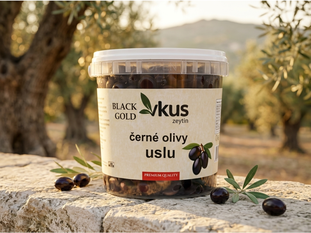 Vkus černé olivy Kalamata 1 kg v přírodním prostředí