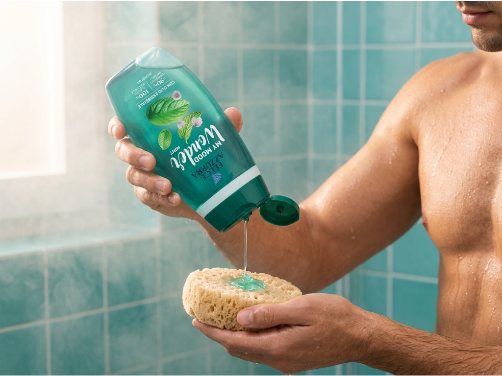 Použití sprchového gelu Felce Azzurra Wonder Mint