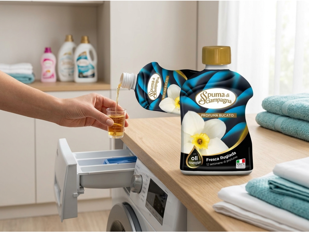 Spuma di Sciampagna Fresca Rugiada parfém na prádlo 230 ml – správné dávkování