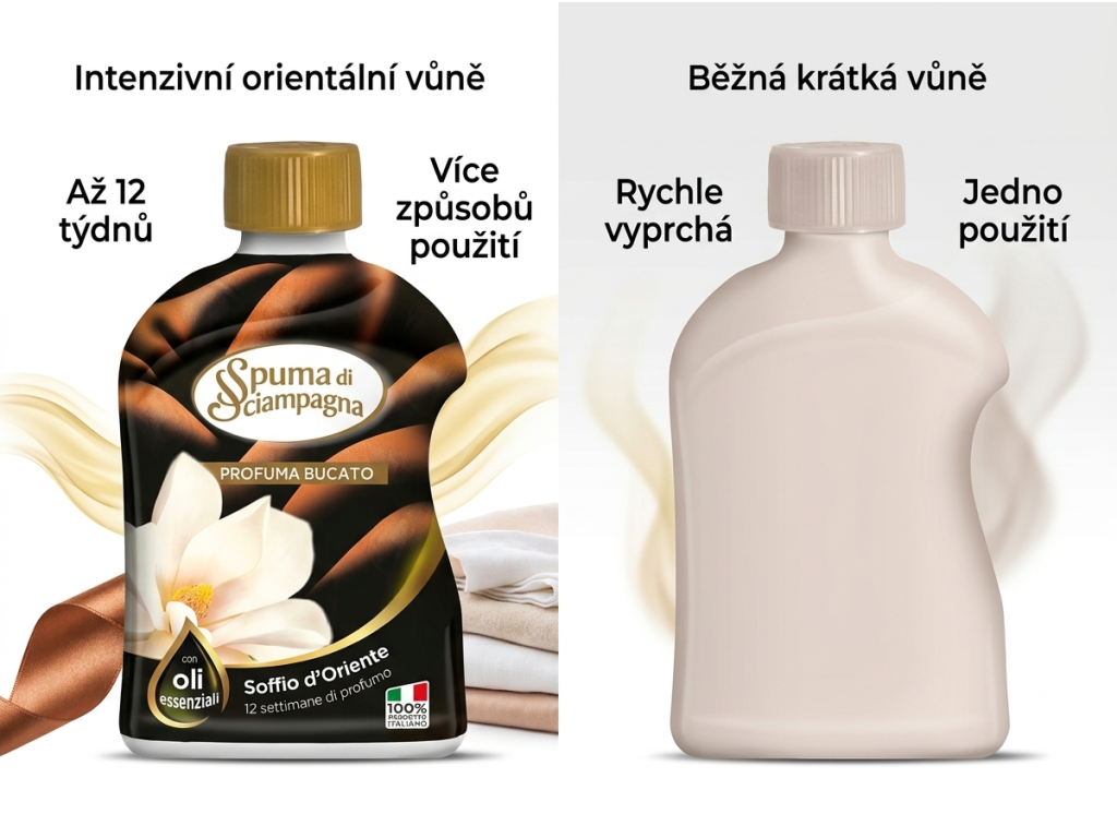 Spuma di Sciampagna parfém na praní - srovnání