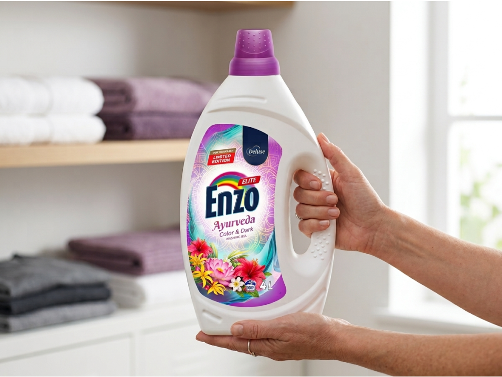 Enzo Elite Ayurveda prací gel 4 l v domácnosti