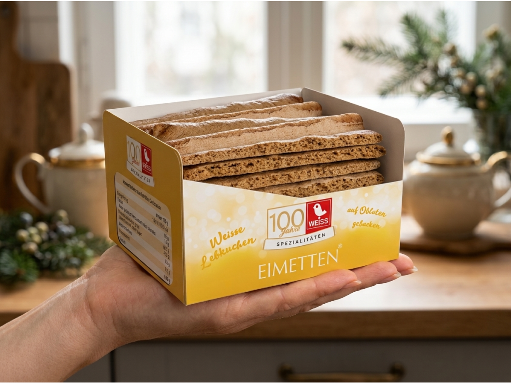Weiss bílé perníčky na oplatce s kandovaným pomerančem 175 g - balení v ruce