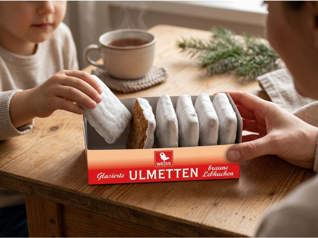 Weiss Ulmetten kořeněné perníky s cukrovou polevou 7 ks, 175 g - společné sváteční mlsání