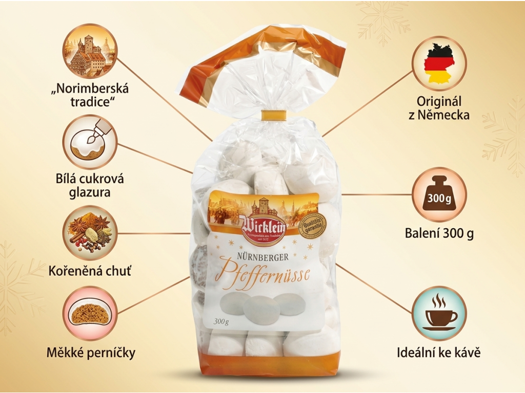 Wicklein glazované norimberské perníčky 300 g - přehled výhod