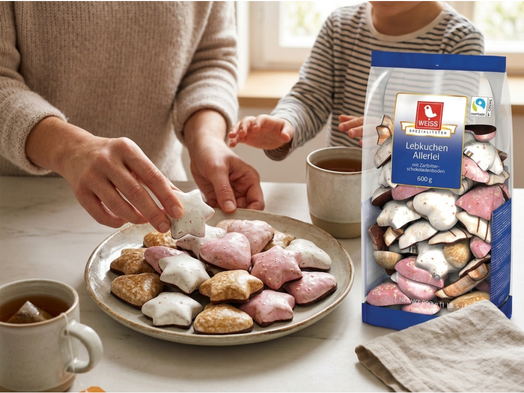 Weiss pestrá směs glazovaných perníků s hořkou čokoládou 600 g při společném servírování