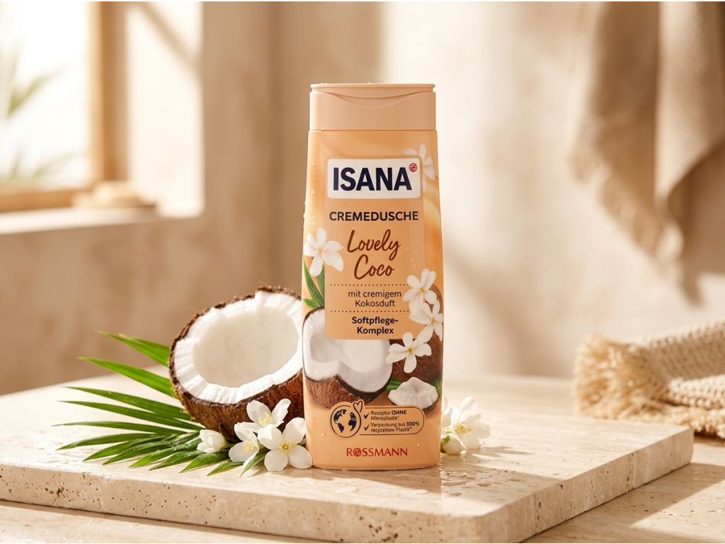 Isana Lovely Coco v kokosovém prostředí