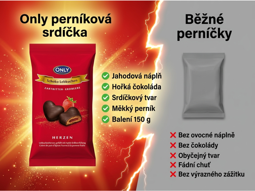 Srovnání Only perníkových srdíček s běžnými perníčky