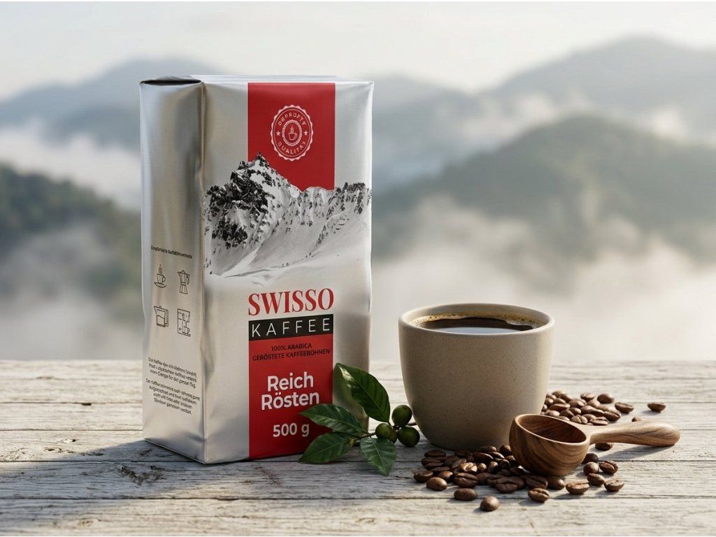 Swisso mletá káva v přírodním kávovém prostředí