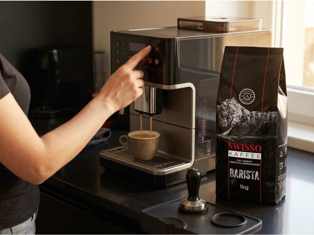 Příprava espressa ze Swisso Barista