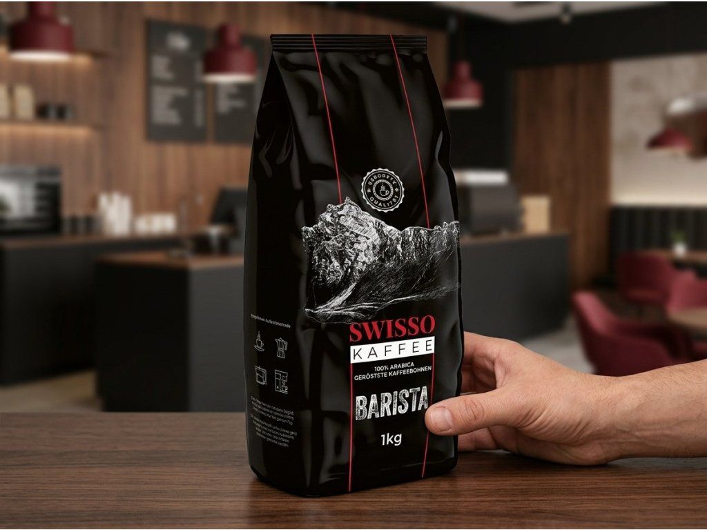 Balení Swisso Barista v ruce