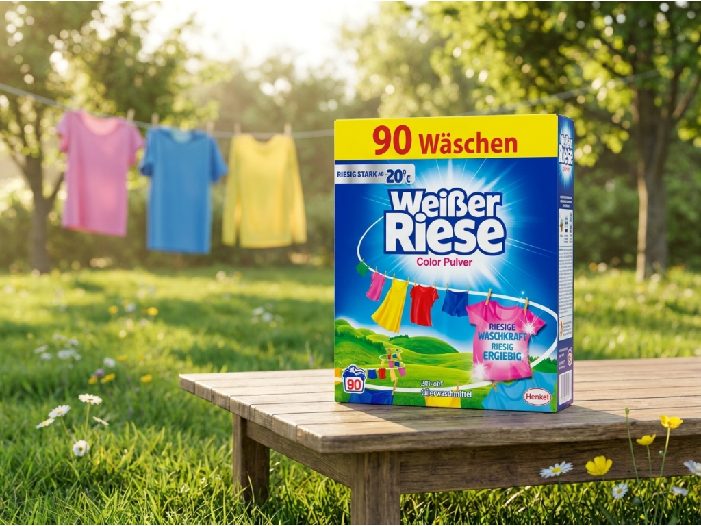 Weisser Riese Color prací prášek v přírodním prostředí