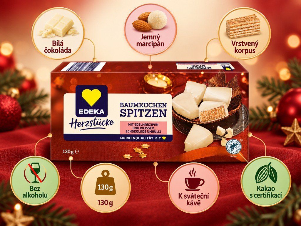 Hlavní vlastnosti dortových špiček Edeka