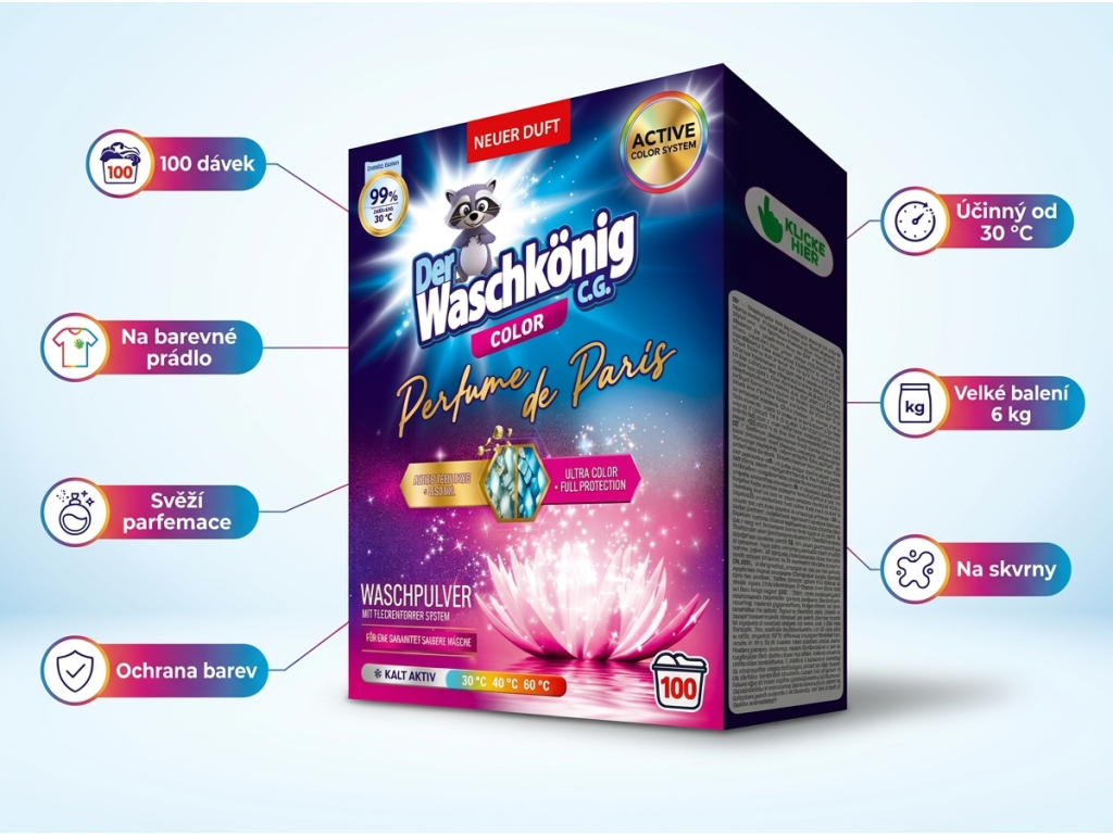 Waschkönig Perfume de Paris Color hlavní výhody