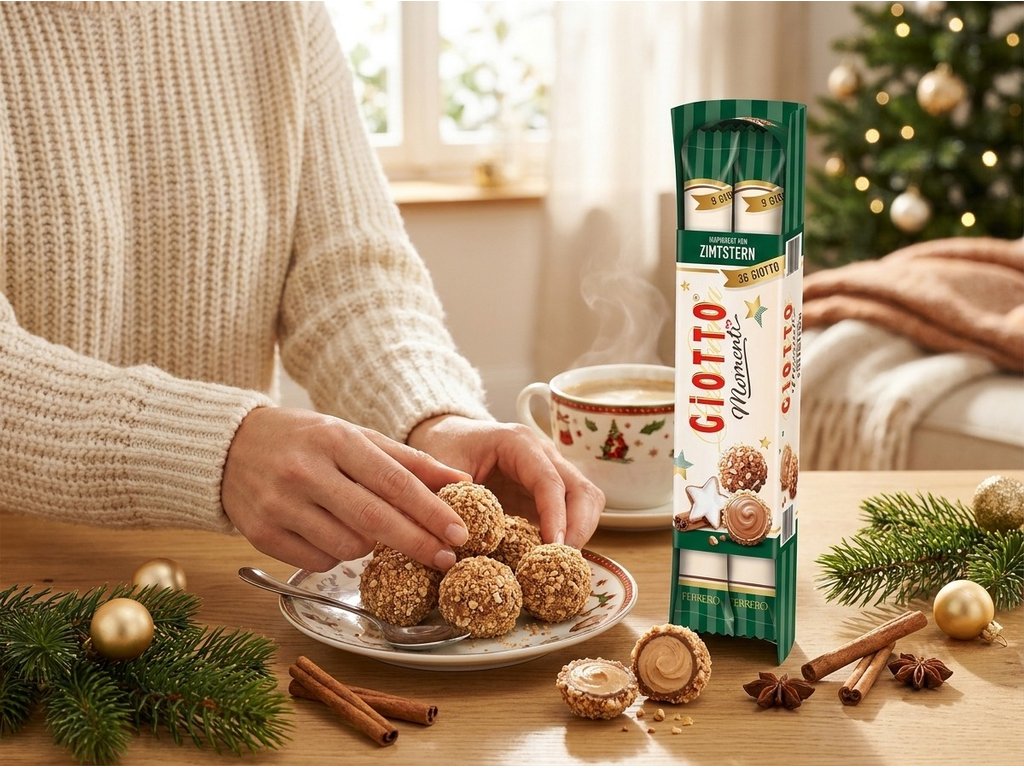 Giotto Momenti skořicové kuličky 154 g – podávání kuliček