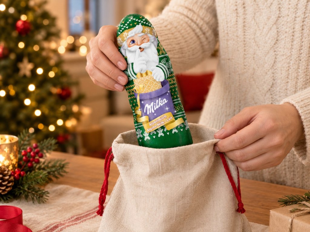 Milka vánoční Mikuláš 90 g – příprava mikulášské nadílky