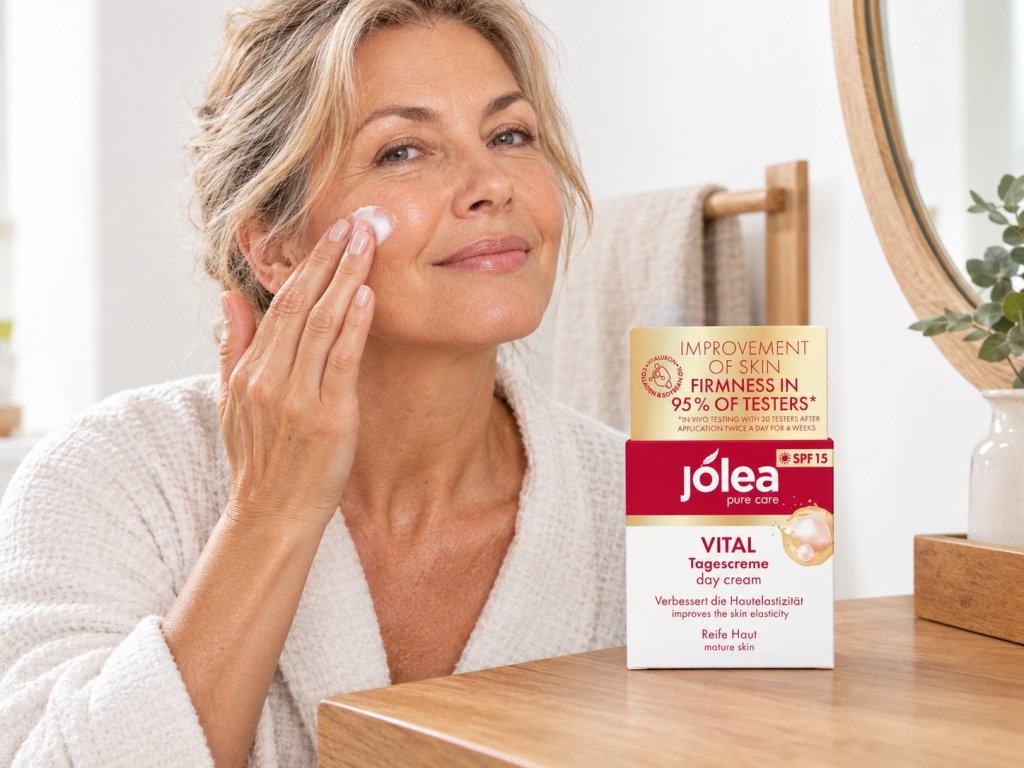 Jolea Vital denní krém pro zralou pleť se SPF 15 50 ml / 4311596040865 – ranní použití