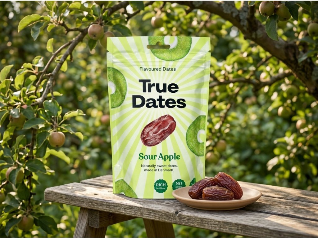 True Dates datle s příchutí kyselého jablka 100 g – ovocná svačina v přírodě