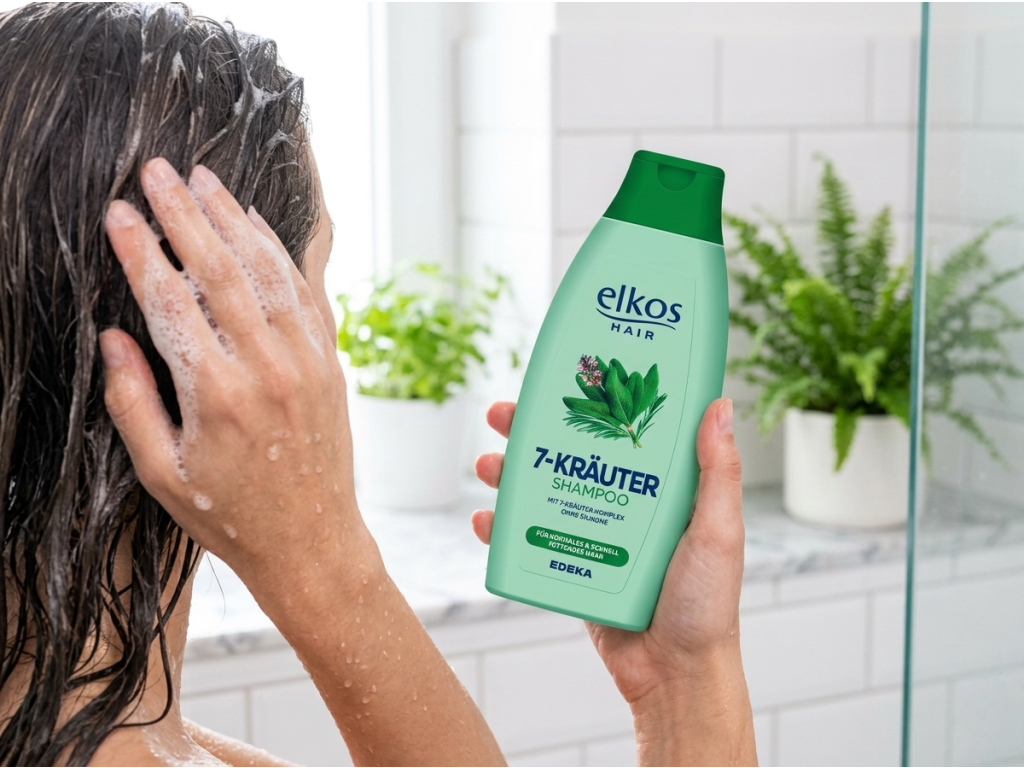 Elkos 7 bylin šampon při používání ve sprše