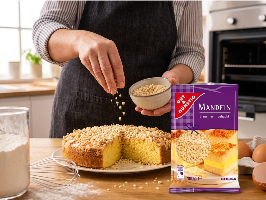 G&G nasekané blanšírované mandle při pečení