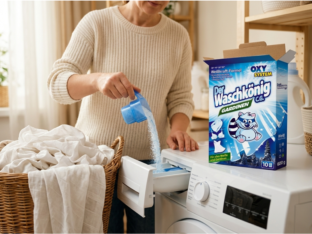 Waschkönig prací prášek na záclony 600 g při praní