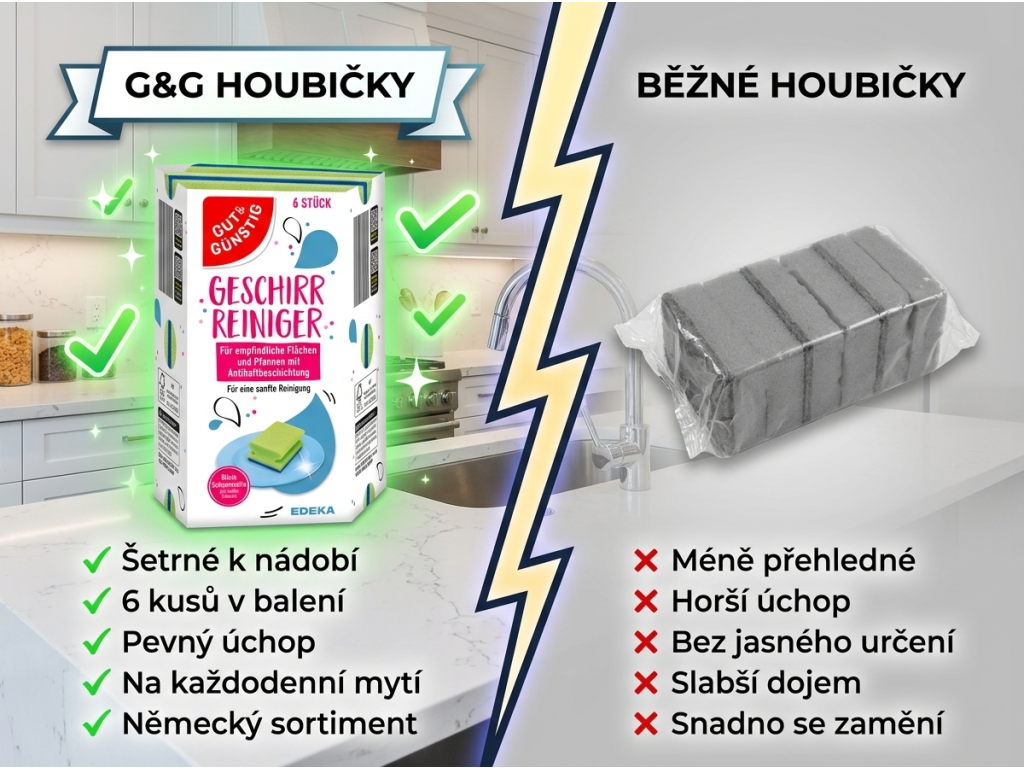 G&G Houbičky na nádobí 6 ks - srovnání