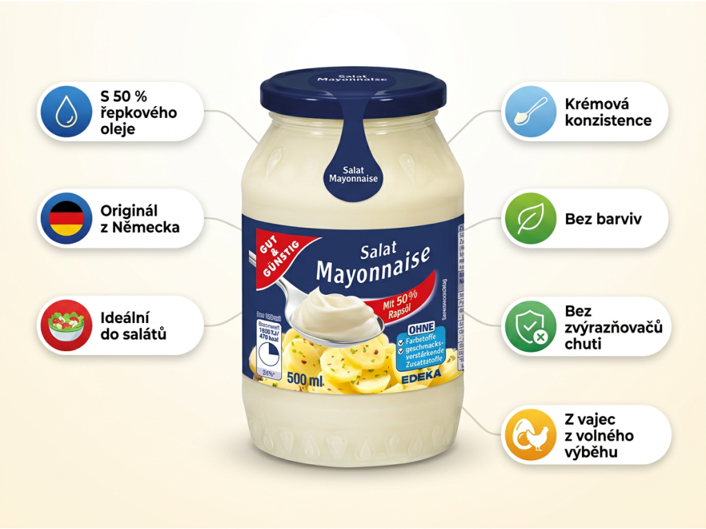 G&G Salátová majonéza 500 ml - přehled výhod