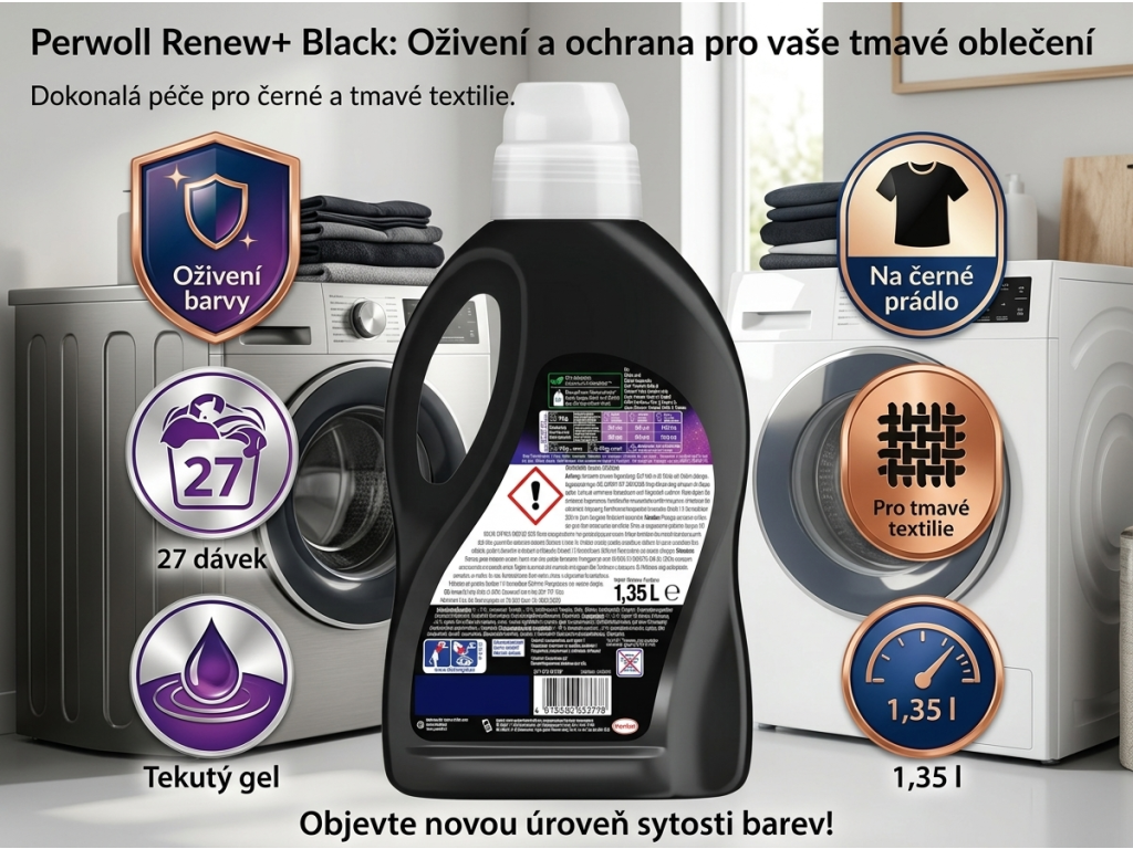 Perwoll ReNew+ Black - přehled výhod