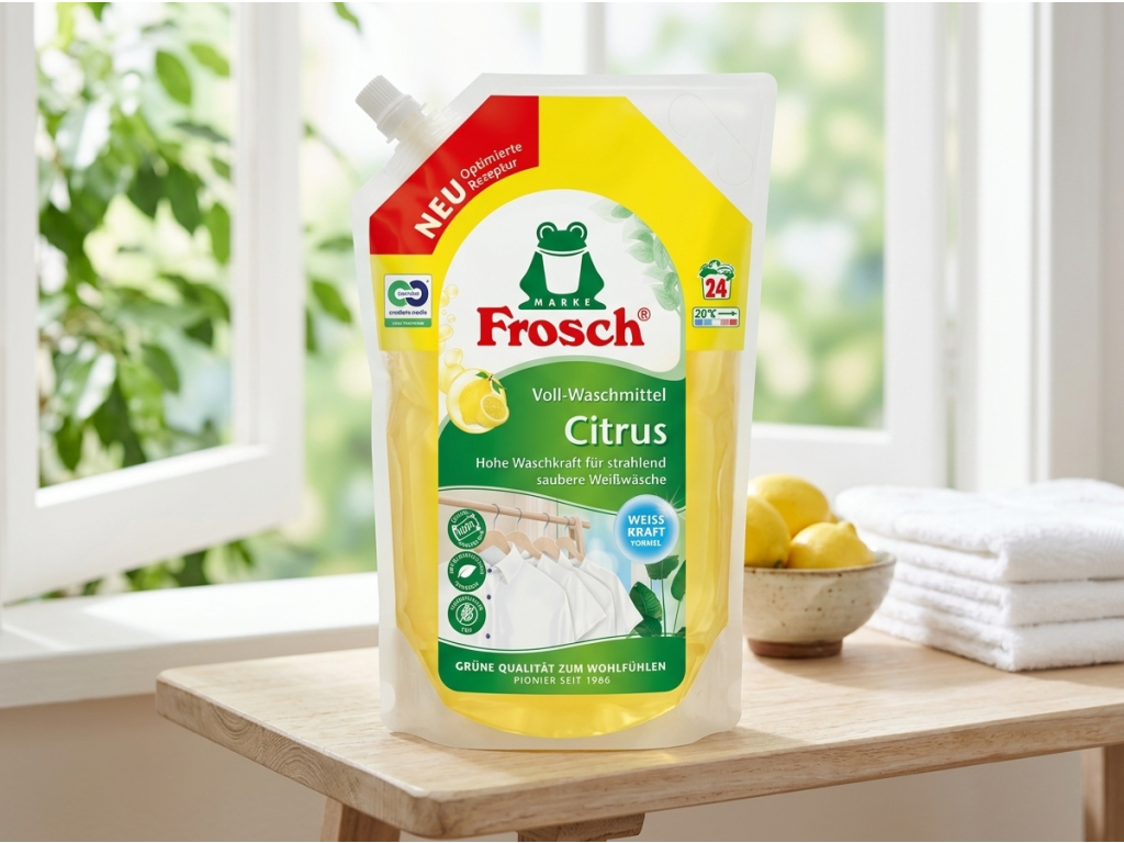Frosch prací gel na bílé prádlo se silou citrusů 1,44 l, 24 dávek - přírodní svěžest