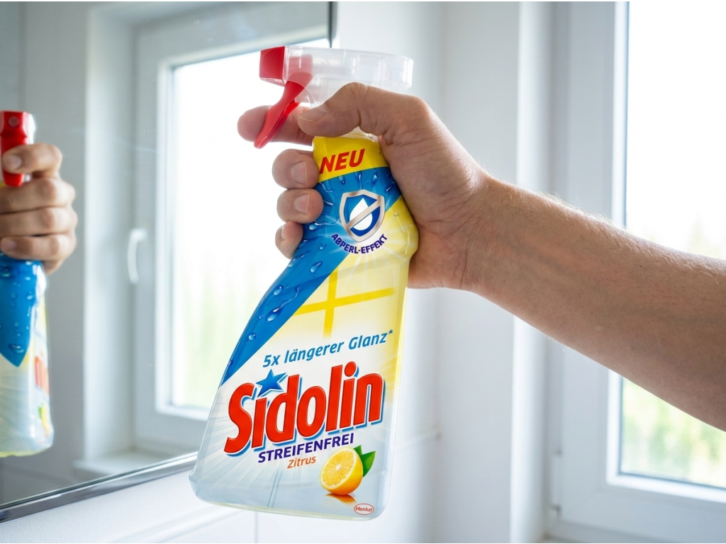 Sidolin sprej v ruce