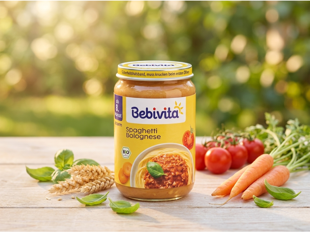 Bebivita 8+ Boloňské špagety 220g - čerstvé suroviny